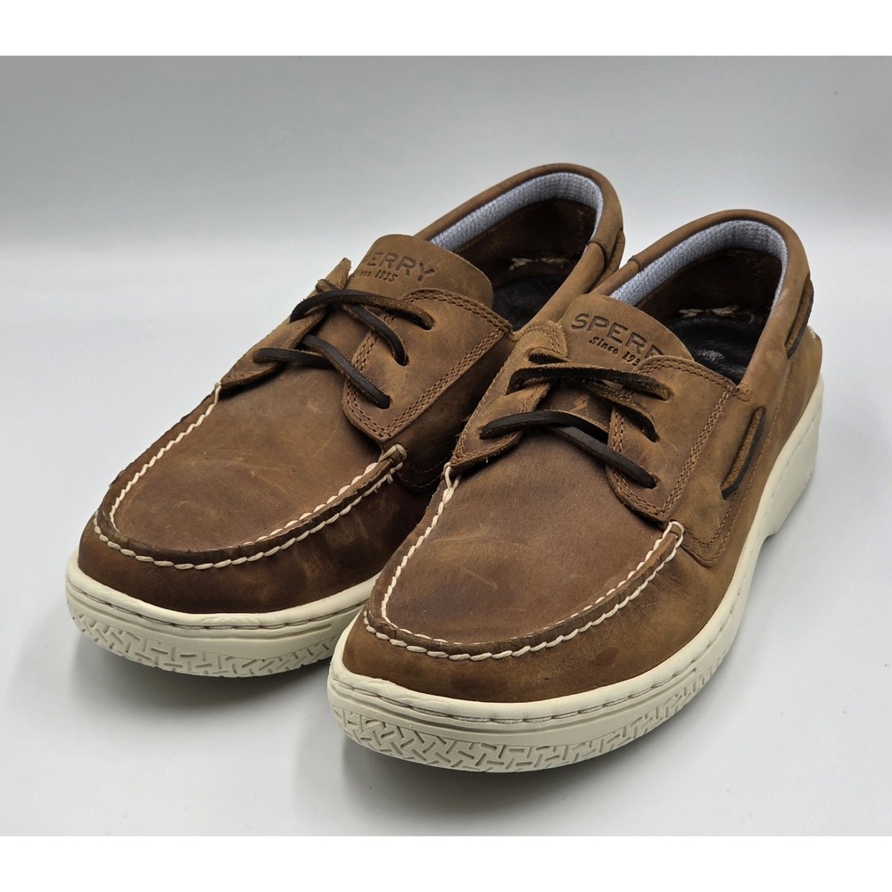 Sperry Gold Cup Men's 9.5M Tan Plushwave 2.0 Boat Shoes – Authentic Leather - Picture 2 of 12